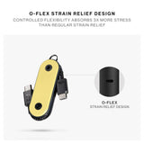 Native Union Pocket USB-C to USB-C Cable| 6.5in/17cm Portable USB-C Charging Cable and Keychain, Versatile Heavy Duty Design, w/ Cable Management, Eco-Friendly Recycled Material - Lemon