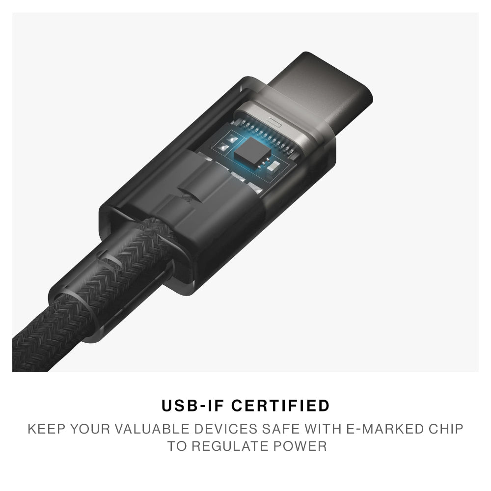 Native Union Pocket USB-C to USB-C Cable| 6.5in/17cm Portable USB-C Charging Cable and Keychain, Versatile Heavy Duty Design, w/ Cable Management, Eco-Friendly Recycled Material - Lemon