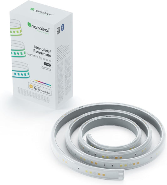 NANOLEAF Essentials Smart Lightstrip Expansion 40" Color Changing RGBCW Bluetooth/Thread Enabled - 1 Meter - White (Controller not included)