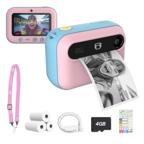 myFirst Camera Insta 20 Bundle - Instant Print Digital Camera for Kids with 16MP Photos 1080P, 4-12 Years Old boy Gift Ideas, Thermal Printing No Ink, Support Micro SD Card (Cotton Candy Mix)