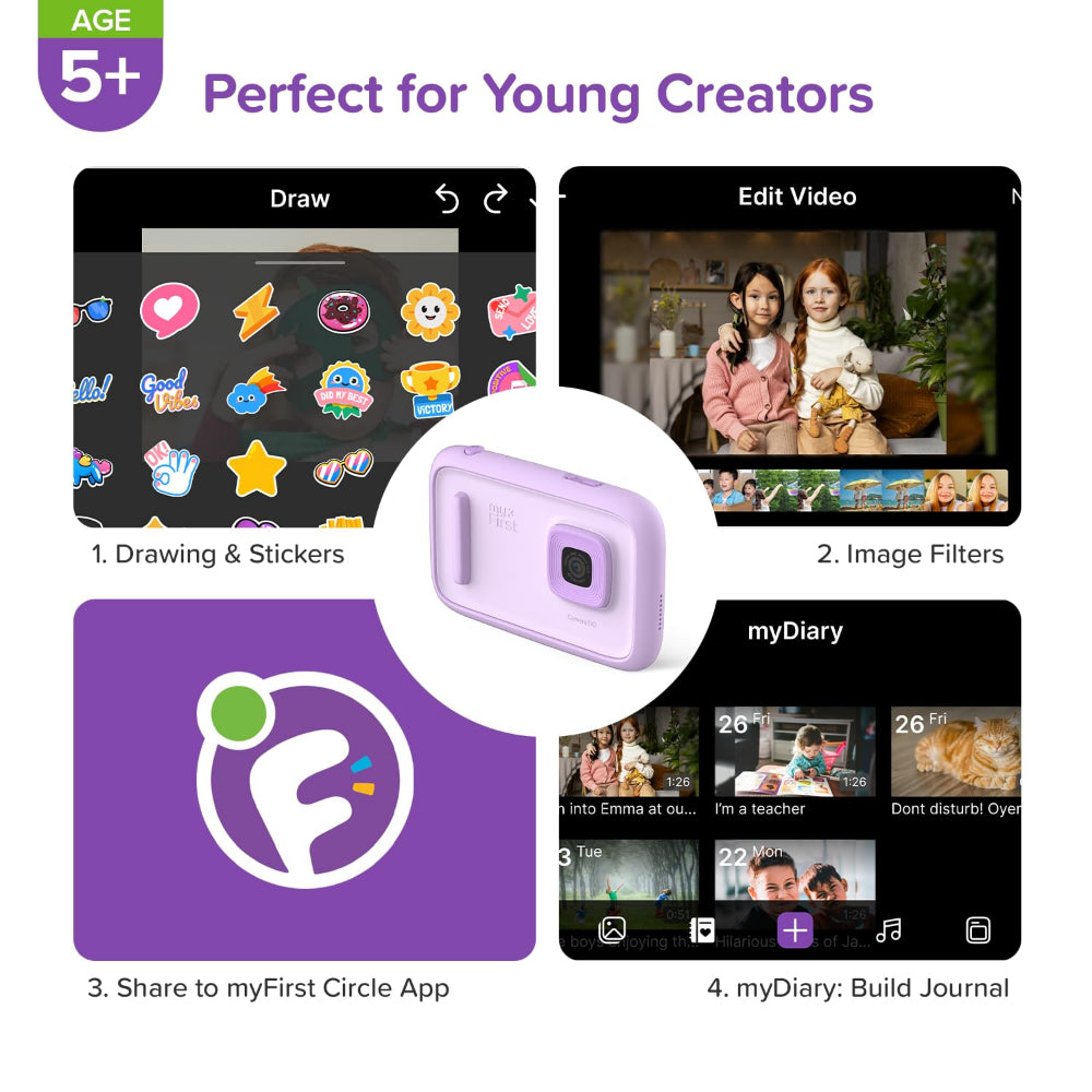 myFirst Kids Camera Camera 50 Purple