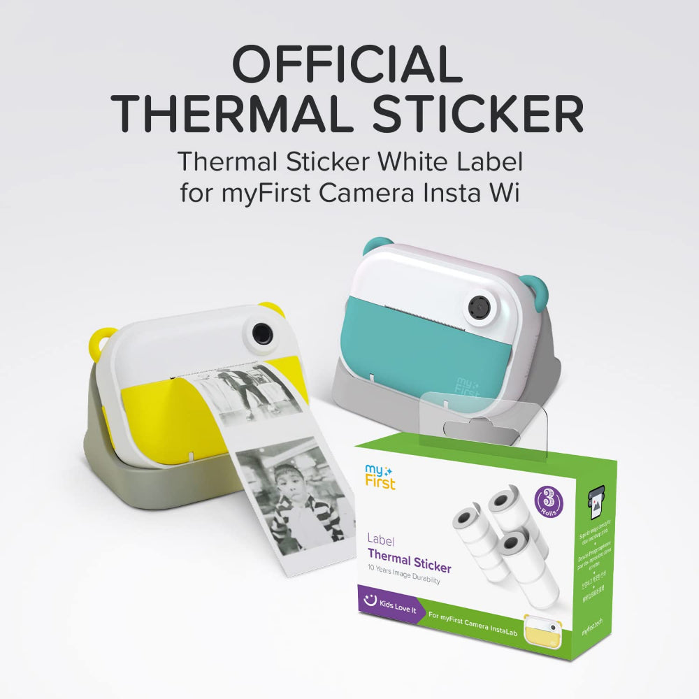 myFirst Camera Accessories Thermal Sticker White Label Name Stickers Instawi