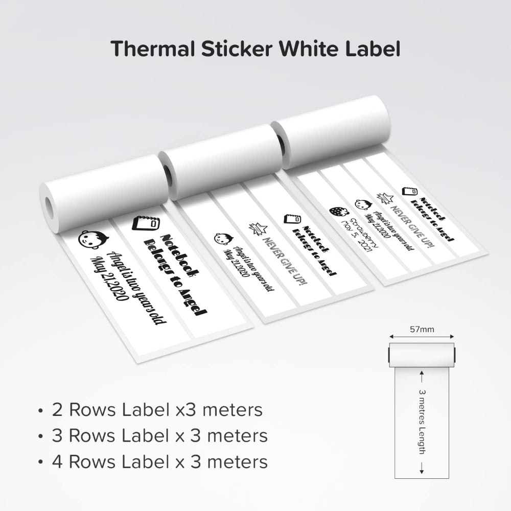 myFirst Camera Accessories Thermal Sticker White Label Name Stickers Instawi