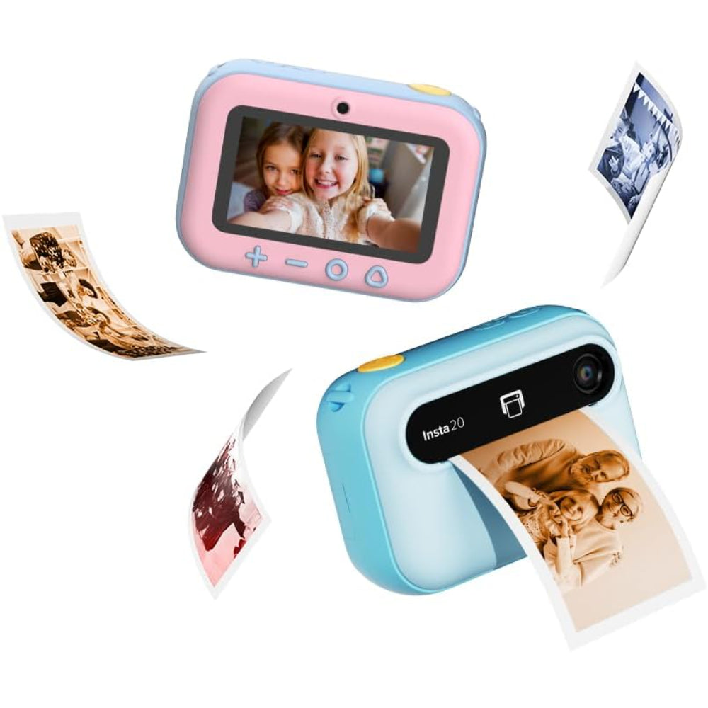 myFirst Thermal Paper Color Burst for myFirst Camera Insta 20 – 3 Rolls Dual-Color Thermal Paper (Black + Blue/Red/Orange), 57×26mm, High-Density Vivid Prints, Smooth Surface, Easy Replace Refill