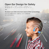 myFirst AirWaves Wireless Headphones| Kids Volume Safe Air Conduction Bluetooth Headphones, Ultra LightWeight, IPX5, 14 Hrs Playtime - Blue