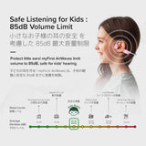 myFirst AirWaves Wireless Headphones| Kids Volume Safe Air Conduction Bluetooth Headphones, Ultra LightWeight, IPX5, 14 Hrs Playtime - Blue