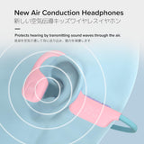 myFirst AirWaves Wireless Headphones| Kids Volume Safe Air Conduction Bluetooth Headphones, Ultra LightWeight, IPX5, 14 Hrs Playtime - Pink