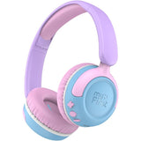 myFirst CareBuds Max - Wireless Headphones for Kids with Microphone Interchangeable EarPads Smart Volume Limit 52 Hours Playtime Fast Charging (Cotton Candy Mix)