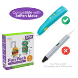 myFirst Fun Pack 3dPen Make PCL Filaments for 3D Printing Pen – Educational Kids' STEAM Activities with Stencil Book, 3D Motion Figures (Robot World)