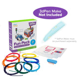 myFirst Fun Pack 3dPen Make PCL Filaments for 3D Printing Pen – Educational Kids' STEAM Activities with Stencil Book, 3D Motion Figures (Wheels in Motion)