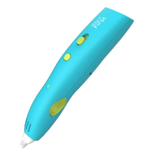 myFirst 3D Pen Make| Child Safe 3D Pen Starter Kit, Fast Solidification Low Temperature PCL Filaments, Rechargeable Battery, Wireless Operation, with 9 Color Filaments - Blue