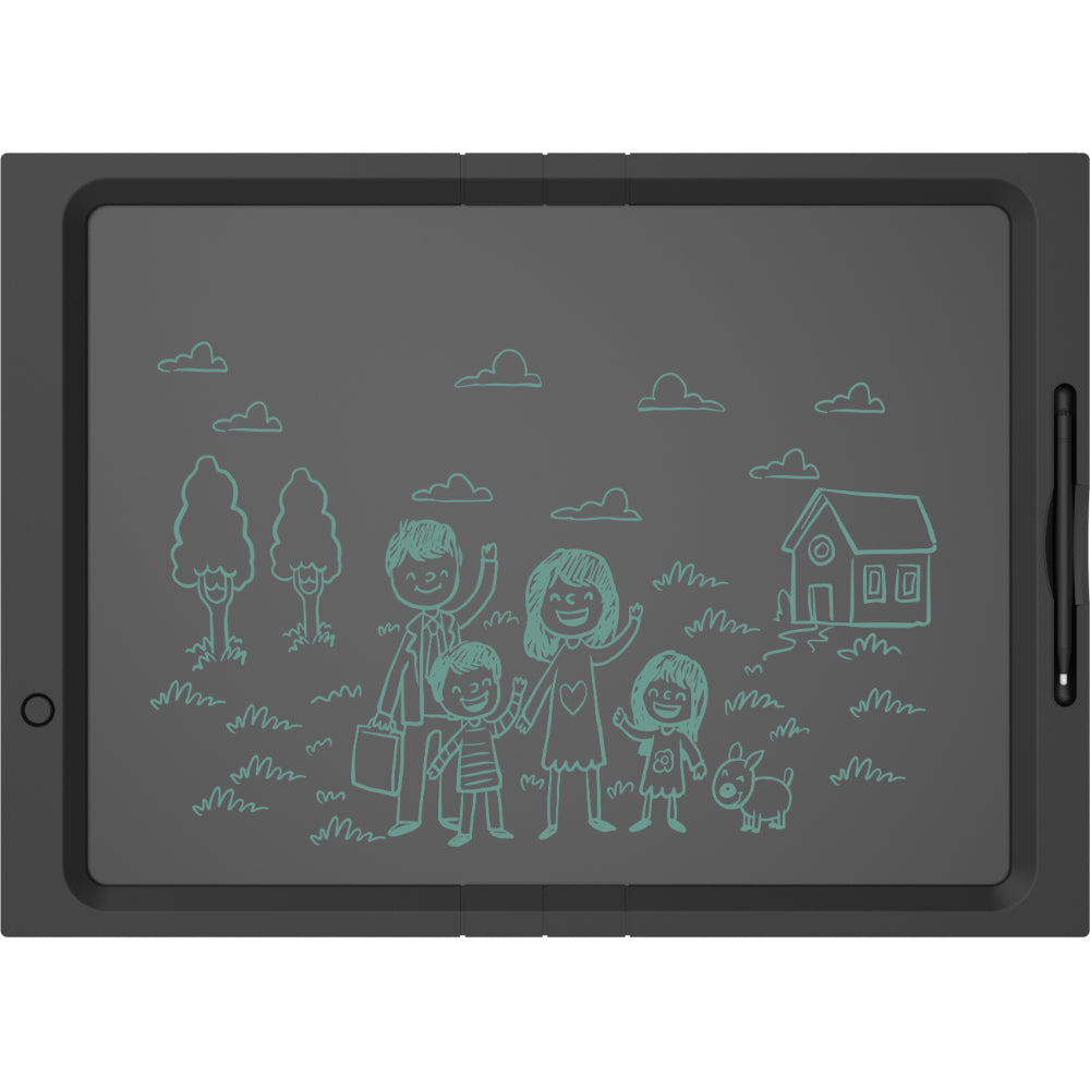 myFirst Sketch Board Pro Paperless Drawing Tablet for Kids – Pressure-Sensitive LCD Writing & Drawing Board, Large Sketch Area, One-Key & Partial Erase, Lock Switch & Portable with Case – Creative Art Pad - Black