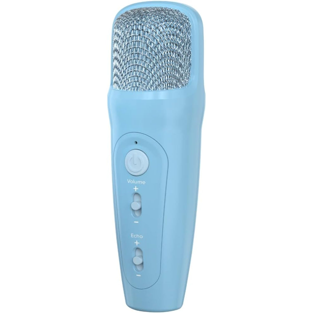 myFirst Voice 2 Microphone for Kids – Wireless Portable Karaoke & Singing Mic with Clear Sound, Fun Voice Effects & Rechargeable Battery, Lightweight Design – Perfect Karaoke Accessory - Blue