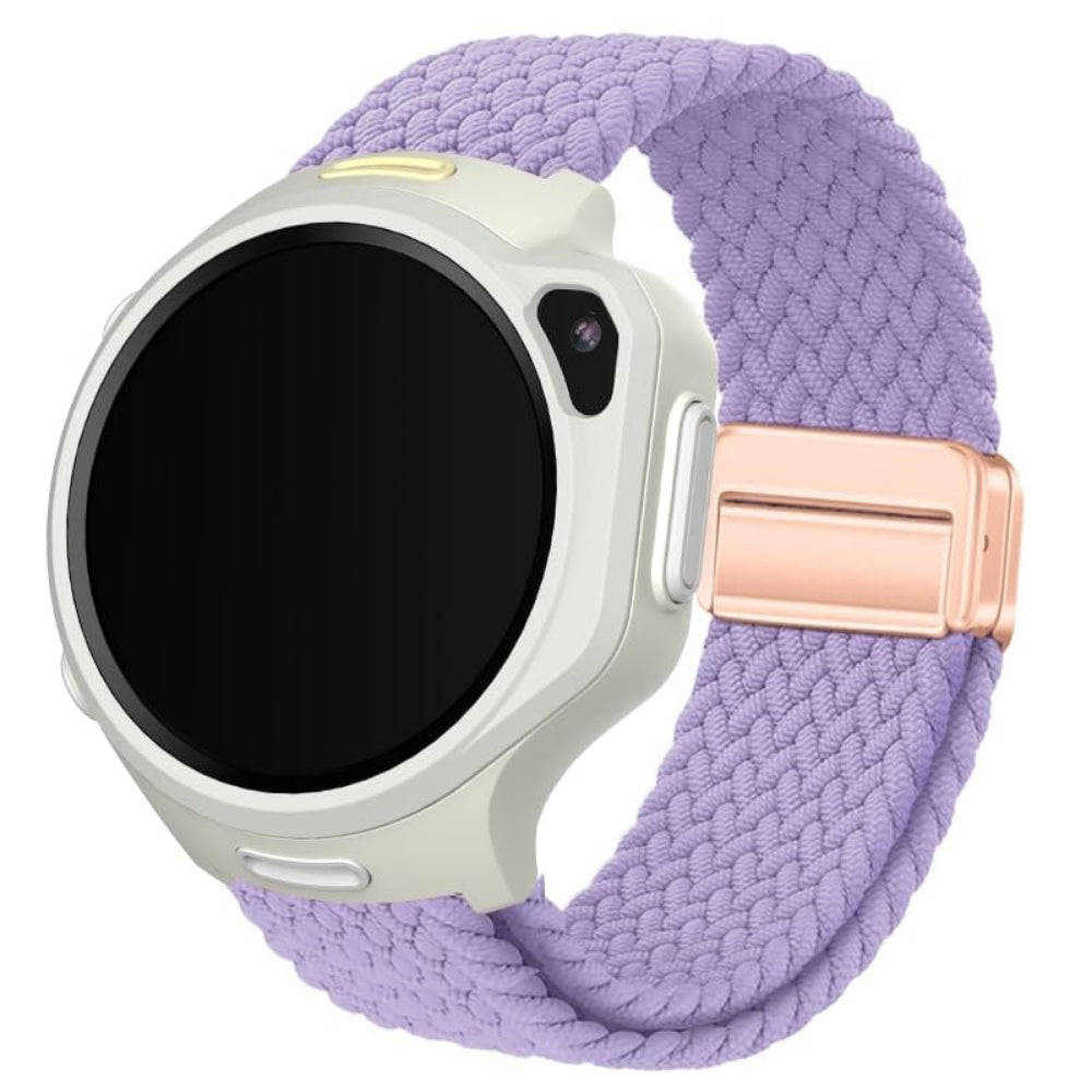 سوار ساعة محبوك من ماي فيرست، مناسب لهواتف S3/S3 بلس/R2، مقاس 20 مم، لون بنفسجي فاتح