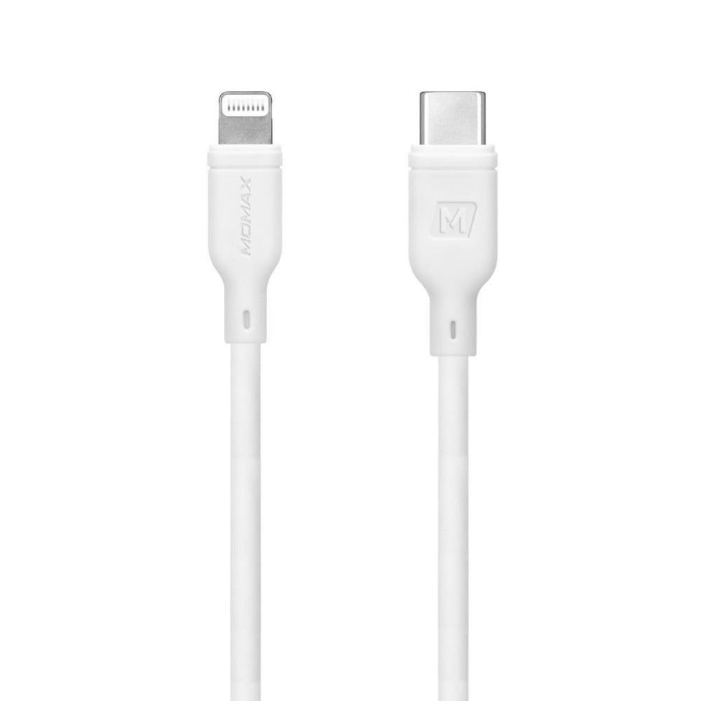 Momax Zero USB-C to Lightning 1.2M| Fast Charge, MFi Certified, Flexible Heavy Duty, for Apple iPhone 14/13/12/11/X Pro Max Mini Plus, iPads, Airpods - White