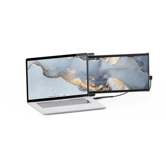 شاشة كمبيوتر محمول محمولة من موبايل بيكسل، طراز Duex Max DS - مقاس 14.1 بوصة بدقة 1080p FHD - لون أسود