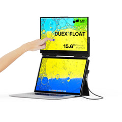 MOBILE PIXELS Duex Float - 15.6-inch Stacked Screens Full HD IPS 1080p - Touchscreen Monitor w/ Built-in Keyboard