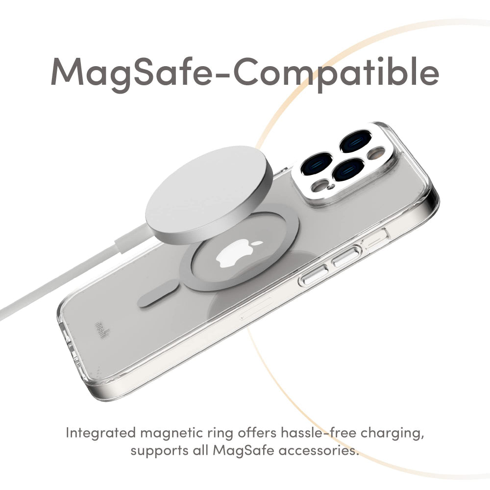MOSHI iPhone 14 Pro - iGLAZE Case with MagSafe & Cam Cover - Black