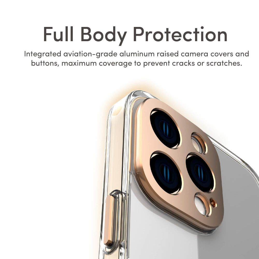 MOSHI iPhone 14 Plus - iGLAZE Case with MagSafe & Cam Cover - Silver