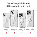 MOSHI iPhone 14 Pro - iGLAZE Case with MagSafe & Cam Cover - Silver