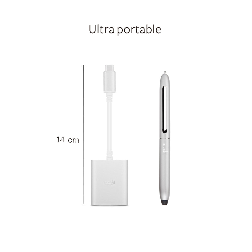 محول الصوت الرقمي MOSHI USB-C مع خاصية الشحن 