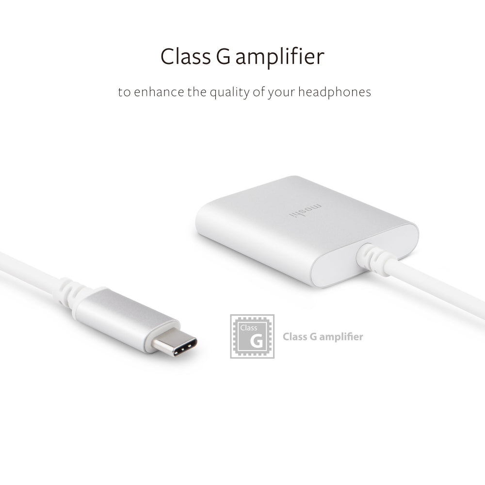 محول الصوت الرقمي MOSHI USB-C مع خاصية الشحن 