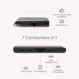 موزع USB-C صغير محمول 7 في 1 من موشي سيمبوس - رمادي