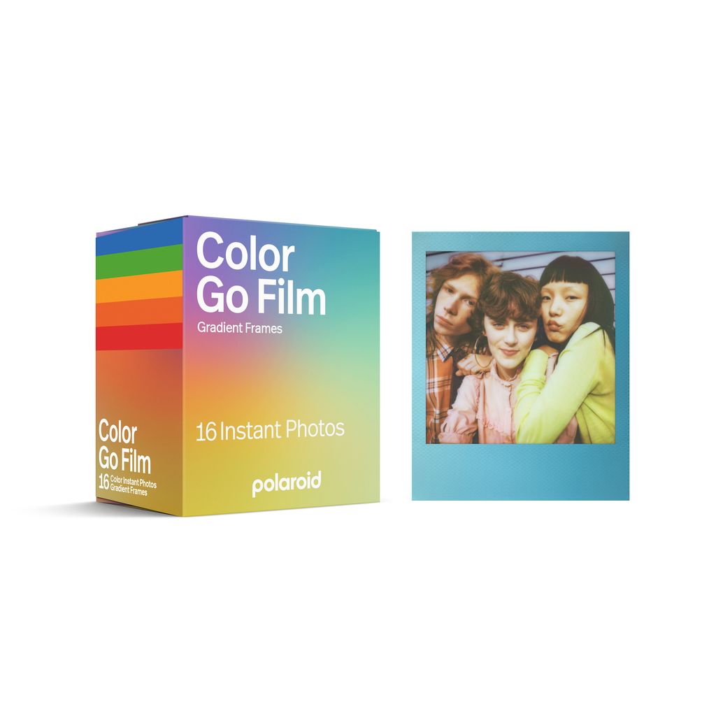Polaroid Go Color Instant Film Double Pack | 16 Photos, Gradient Frames, 10-15 Min Development, Pocket-Size Analog Film, Compatible with All Polaroid Go Series Cameras
