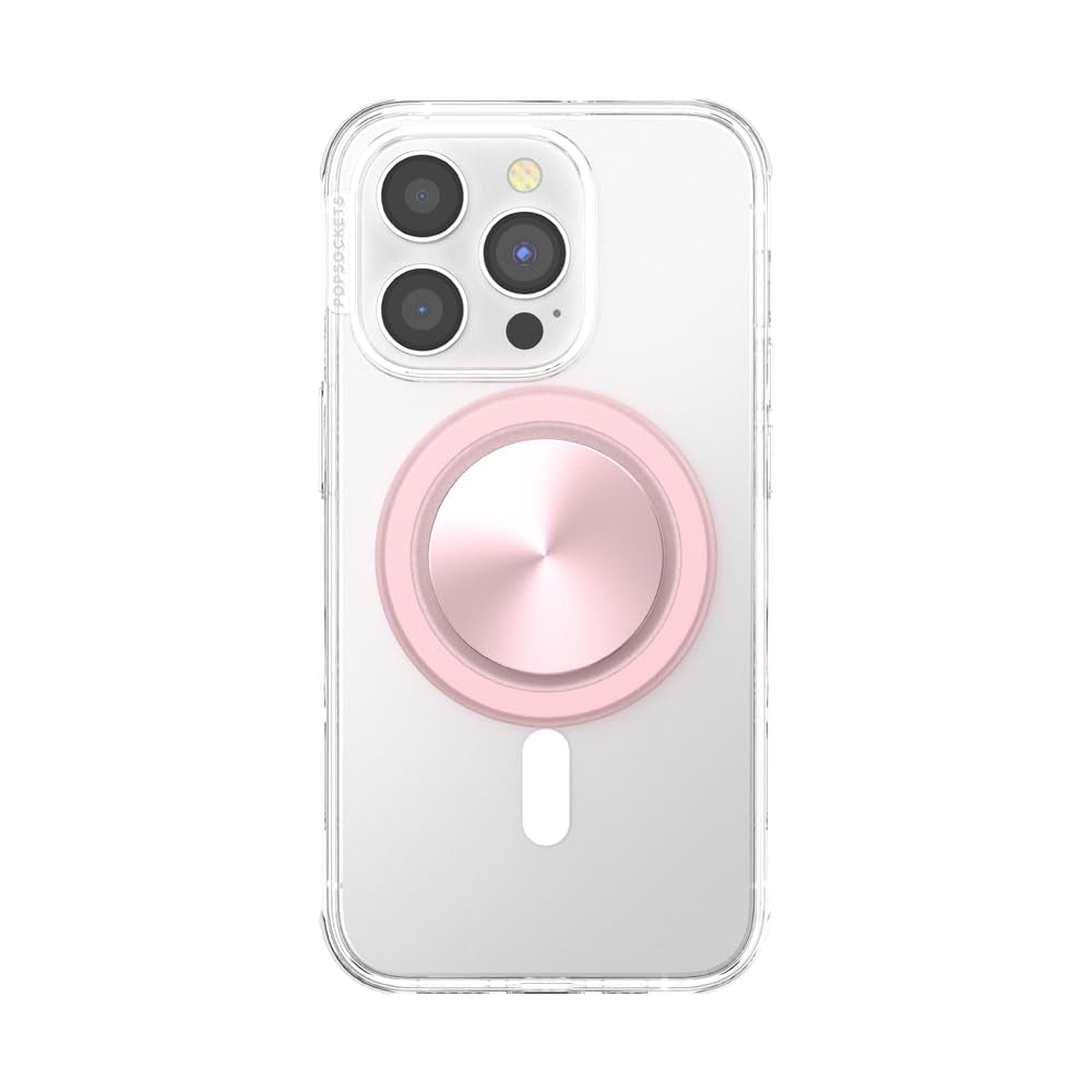 حامل PopSockets MagSafe PopGrip المعدني | حامل ومسند مغناطيسي للهاتف، مغناطيس قوي، لأجهزة iPhone 15/14/13/12 وحافظات MagSafe، يتضمن حلقة محول للهواتف والحافظات غير المتوافقة مع MagSafe - إصبع الخنصر