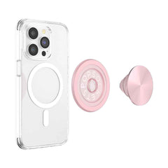 PopSockets MagSafe PopGrip Metallic| Magnetic Phone Grip & Stand, Strong Magnet, for iPhone 15/14/13/12 & MagSafe Cases, Included Adapter Ring for non-MagSafe Phones & Cases - Pinky (Copy)