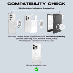PopSockets MagSafe PopGrip Metallic| Magnetic Phone Grip & Stand, Strong Magnet, for iPhone 15/14/13/12 & MagSafe Cases, Included Adapter Ring for non-MagSafe Phones & Cases - Pinky (Copy)