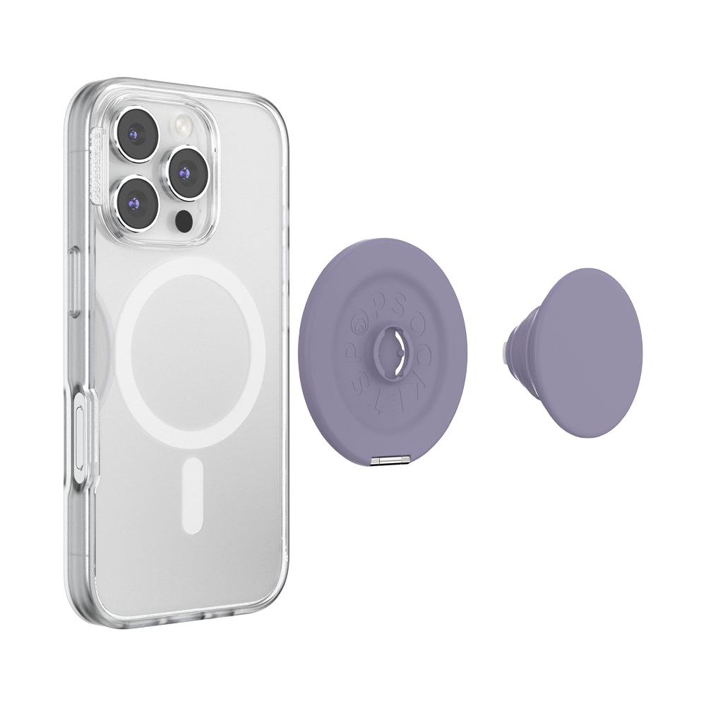 PopSockets MagSafe Kick-Out Grip & Stand| Magnetic Pop-up Phone Grip, Stable Stand, 360° Rotation, for iPhone 17/16/15/14/13/12, Included Adapter Ring for non-MagSafe Phones & Cases - Dusk