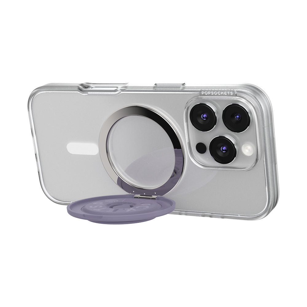 PopSockets MagSafe Kick-Out Grip & Stand| Magnetic Pop-up Phone Grip, Stable Stand, 360° Rotation, for iPhone 17/16/15/14/13/12, Included Adapter Ring for non-MagSafe Phones & Cases - Dusk