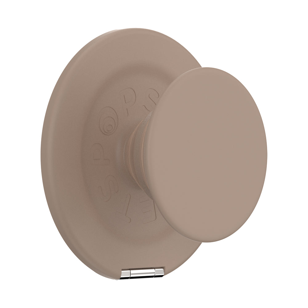 PopSockets MagSafe Kick-Out Grip & Stand| Magnetic Pop-up Phone Grip, Stable Stand, 360° Rotation, for iPhone 17/16/15/14/13/12, Included Adapter Ring for non-MagSafe Phones & Cases - Latte