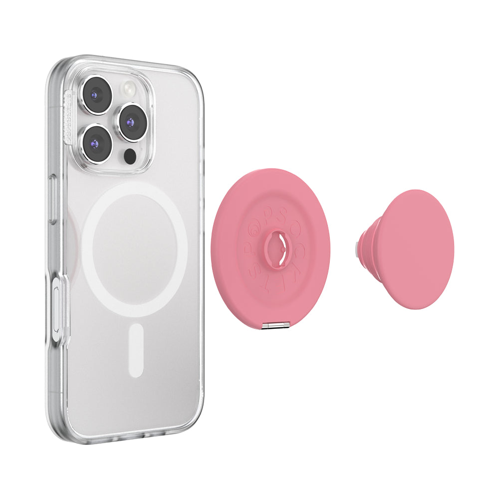 PopSockets MagSafe Kick-Out Grip & Stand| Magnetic Pop-up Phone Grip, Stable Stand, 360° Rotation, for iPhone 17/16/15/14/13/12, Included Adapter Ring for non-MagSafe Phones & Cases - Putty