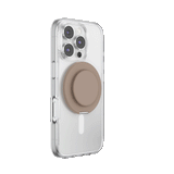 PopSockets MagSafe Kick-Out Grip & Stand| Magnetic Pop-up Phone Grip, Stable Stand, 360° Rotation, for iPhone 17/16/15/14/13/12, Included Adapter Ring for non-MagSafe Phones & Cases - Latte