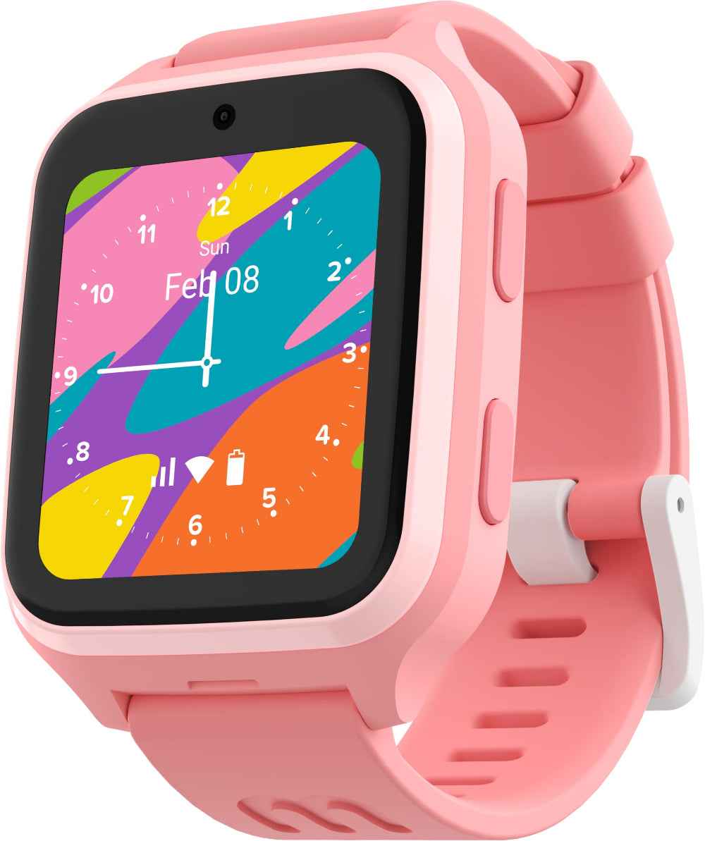 myFirst Fone M1 Kids Smartwatch | Requires NanoSIM Card,4G Global Connectivity with local ISP, AMOLED Display, GPS Tracking, 2-Way Video and Voice Calls, for Kids 4-12 Years Old, Sakura Pink