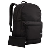 Case Logic Commence Recycled Backpack 24L, Fits Laptop up to 16 Inch, Tablet & School Gear, Padded Back Panel, Water Bottle Pocket, for Students and Professionals, Black