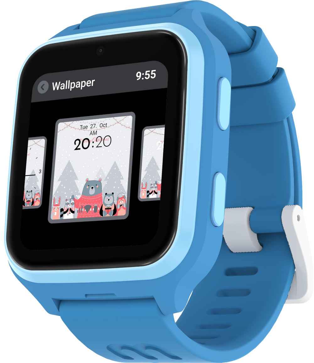 myFirst Fone M1 Kids Smartwatch | Requires NanoSIM Card,4G Global Connectivity with local ISP, AMOLED Display, GPS Tracking, 2-Way Video and Voice Calls, for Kids 4-12 Years Old, Steel Blue