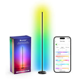 Nanoleaf FLOOR LAMP STARTER KIT| Smart LED Multi-Color, Bright, Vivid Light, WiFi App Controlled w/ Mic, 25,000Hrs, for Halls, Living Room, Bedroom, Dining, Studying, Relaxing - Black