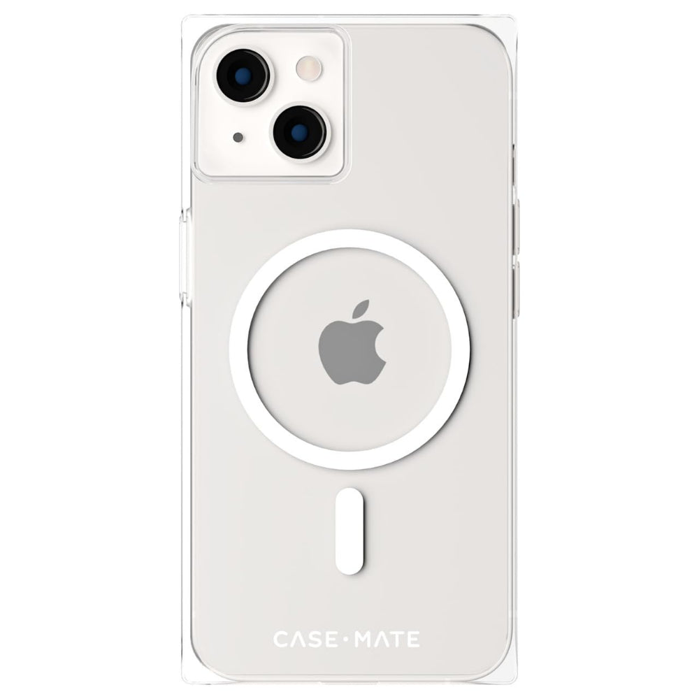 Case-mate Blox Case for Apple iPhone 14 2022 6.1" - 10-Ft Drop Protection w/ Micropel Antimicrobial Layer 1-Pc Construction, Built-in Magnet for Magsafe Wireless Charging - Clear