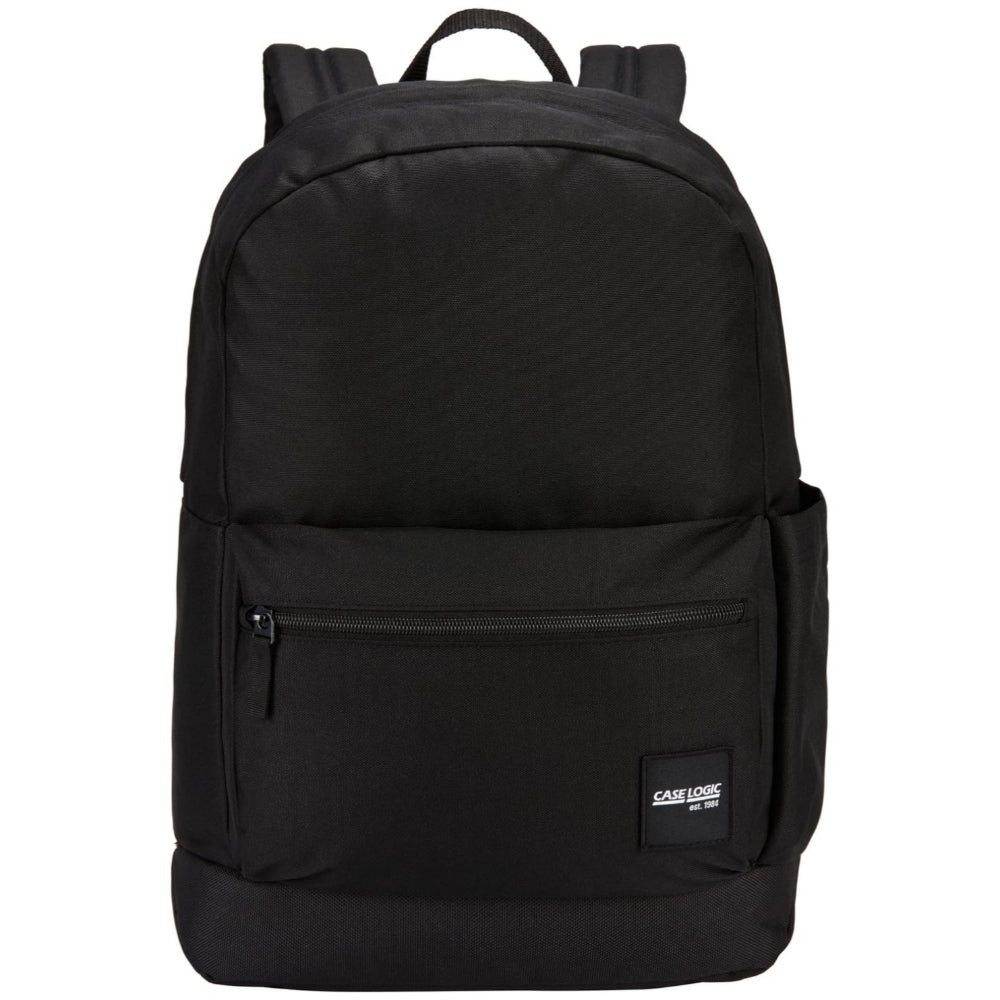 Case Logic Commence Recycled Backpack 24L, Fits Laptop up to 16 Inch, Tablet & School Gear, Padded Back Panel, Water Bottle Pocket, for Students and Professionals, Black