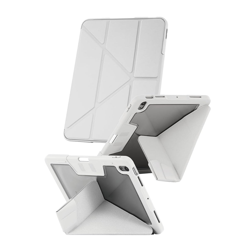 PanzerGlass Protective Case for iPad Air 11" M3/M2 (2025/2024)|Slim Lightweight Drop Proof Y Fold Folio Case, 360° Protection, Landscape/Portrait Mode w/ Pencil Holder - Light Grey