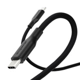 PanzerGlass USB C to USB C Cable 2m EMPOWER, 60W Fast Type-C Sync & Charge Heavy-Duty Braided Cable, for Macbooks, Laptops, Tablets, iPhone 17/16/15, iPads, Airpods, Space Black