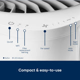 BLUEAIR DustMagnet 5240i| Most Powerful Dust Cleaner, Dual Inlet/Outlet, 3-Stage Filtration, Collects Dust, Gas, Pet Hair, VOCs, Table-Top Design,for Home/Office – Up to 255 sqf Room size - White Grey