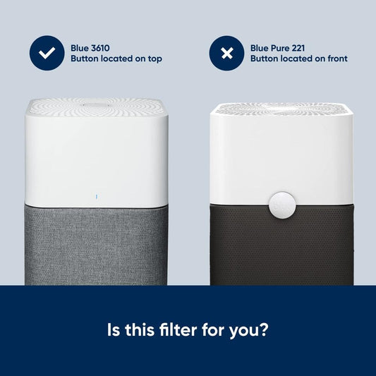 BLUEAIR Pure 3610 Particle + Carbon Filter| Replacement Filter for Blue 3610 Only, Removes 99.97% of Airborne Particles, Odor, Smoke, Easy Replacement, 6-12 months of use - White - 1pc