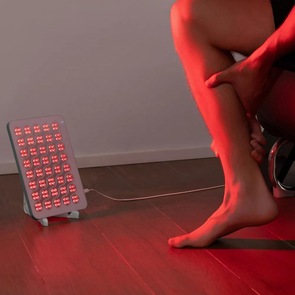 Nanoleaf Wellness Red Light Therapy Panel - Portable Therapy Machine w/ 160 LEDs, Stand & Eye Wear Included, 4 Intensity Levels & Timer| for Skin, Muscle, Joints Recovery, 10-30 Mins Quick Session