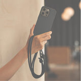 Native Union CITY Sling| Universal Crossbody Strap, for City Travel & Daily Use, Safe & Stylish, Compatible w/ Android & iPhone Cases, AirPods Pro, Adjustable 0.7 meter loop strap - Black