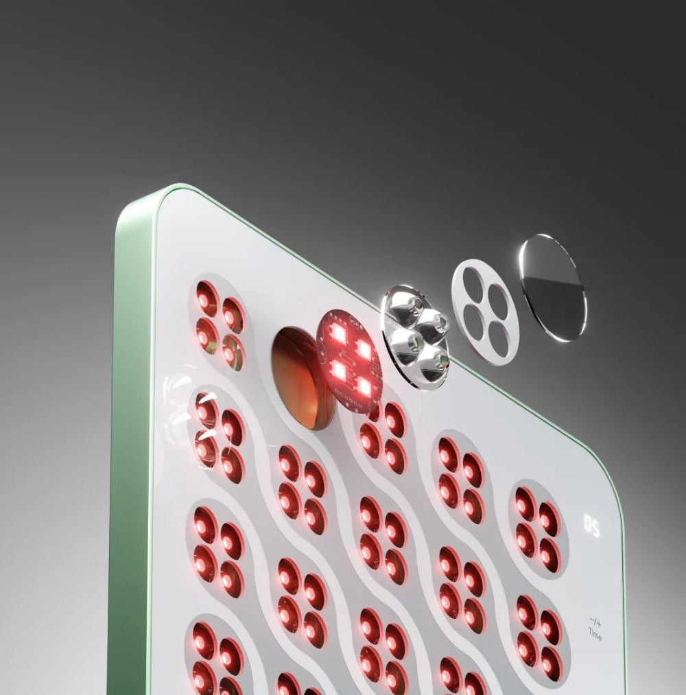 Nanoleaf Wellness Red Light Therapy Panel - Portable Therapy Machine w/ 160 LEDs, Stand & Eye Wear Included, 4 Intensity Levels & Timer| for Skin, Muscle, Joints Recovery, 10-30 Mins Quick Session