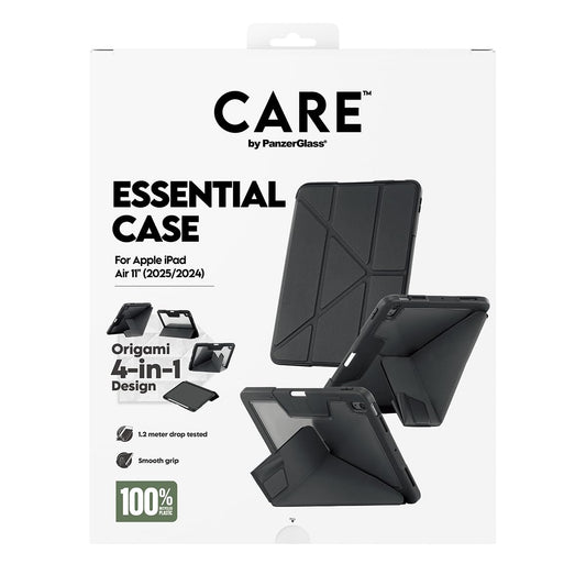 PanzerGlass Protective Case for iPad Air 11" M3/M2 (2025/2024)|Slim Lightweight Drop Proof Y Fold Folio Case, 360° Protection, Landscape/Portrait Mode w/ Pencil Holder - Black